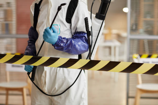 Professional Biohazard technician working in College Corner, OH